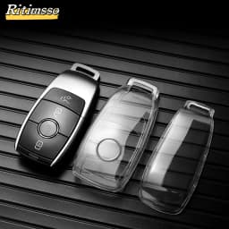 Transparent TPU Car Key Cover Case Shell Protective Bag For Mercedes Benz A  E  G GLS Class W177 W205 W213 W222 G63 X167 Maybach