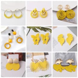Yellow Color Hanging Earrings for Women Flower Dangle Earrings Korean Fashion Women's Earrings Party Gift Pendientes Mujer