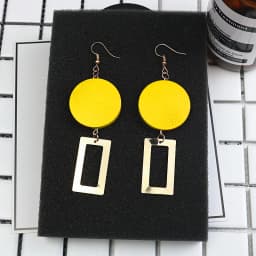 Yellow Color Hanging Earrings for Women Flower Dangle Earrings Korean Fashion Women's Earrings Party Gift Pendientes Mujer