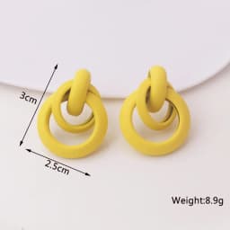 Yellow Color Hanging Earrings for Women Flower Dangle Earrings Korean Fashion Women's Earrings Party Gift Pendientes Mujer