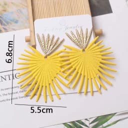 Yellow Color Hanging Earrings for Women Flower Dangle Earrings Korean Fashion Women's Earrings Party Gift Pendientes Mujer
