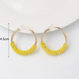 Yellow Color Hanging Earrings for Women Flower Dangle Earrings Korean Fashion Women's Earrings Party Gift Pendientes Mujer