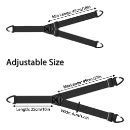 Heavy Duty Suspenders for Men Work Biker Outdoor 3.8cm Wide X-Back with 4 Snap Hook Adjustable Elastic Trouser Braces Strap Belt