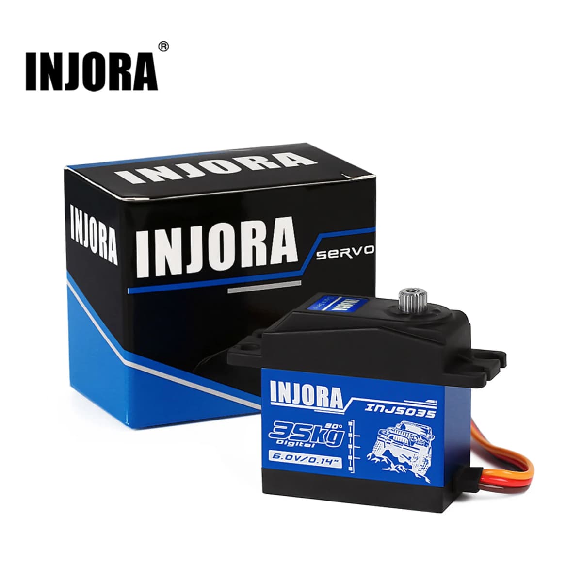 INJORA INJS025 INJS035 Digital Servo 25KG 35KG Large Torque Waterproof Servos for RC Car Crawler SCX10 Truck Robot Upgrade Parts