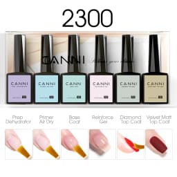 CANNI HEMA/TPO FREE 9ML Primer Base Coat Topcoat and Color Gel Polish Base Soak Off UV LED Fast Dry Nail Liquid Manicure Gel DIY