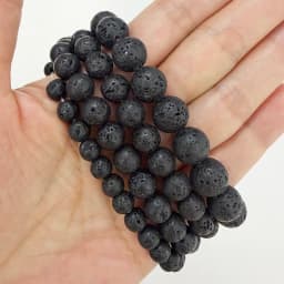 Natural Stone AA Quality Volcano Lava Round Loose Beads 15" Strand 4 6 8 10 12 14MM Pick Size For Jewelry Making