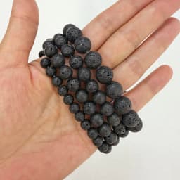 Natural Stone AA Quality Volcano Lava Round Loose Beads 15" Strand 4 6 8 10 12 14MM Pick Size For Jewelry Making