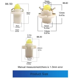 10PCS T5 B8.4D B8.3D B8.5D Led Bulbs COB Instrument Dashboard Side Indicator Lights LED Cluster Guage Light 12V Interior Light