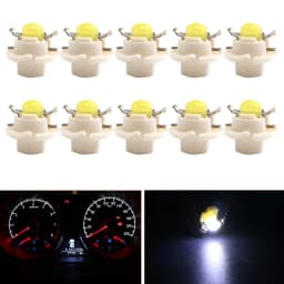 10PCS T5 B8.4D B8.3D B8.5D Led Bulbs COB Instrument Dashboard Side Indicator Lights LED Cluster Guage Light 12V Interior Light