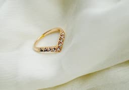 Exquisite V-shaped Unique Design Set Rhinestones Little Finger Ring Tail Ring Wedding Wedding Ring Valentine's Day Gift Female