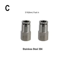 Ball Lock Gas & Beer Keg Disconnect with 8/9.5mm Push In Fitting Homebrew Draft Beer Corny Style Ball Lock Keg Dispenser