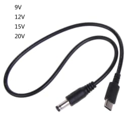 DXAB UsbC TypeC to DC5.5x2.1mm 9V 12V 15V 20V PD Trigger Power Cable Converter 3A
