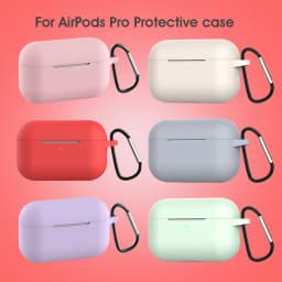For AirPods Pro Protective Case Silicone New Solid Color Apple Airpods 2 1 Bluetooth Headset Soft Case Cover with Hook