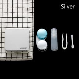 1PC contact lens case square travel portable solid color lens cover container holder storage soaking box fashion accessories