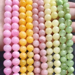 Wholesale Jades Chalcedony Beads Natural Stone Bedas for Jewelry Making Loose Spacer Round Beads DIY Necklace Bracelet 15inch