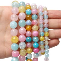Wholesale Jades Chalcedony Beads Natural Stone Bedas for Jewelry Making Loose Spacer Round Beads DIY Necklace Bracelet 15inch