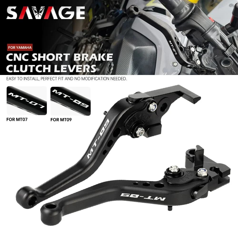 2025 Short Brake Clutch Lever For YAMAHA MT07 MT-07/Tracer 2013-2024 MT09 MT-09 SP Motorcycle Accessories Handles Lever MT 07 09