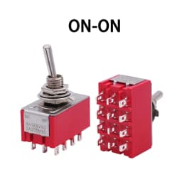 2Pcs 6mm Switches Miniature Toggle Switch Single Pole Double Throw Mini Waterproof Cap Micro Electronic Gadgets ON-OFF-ON 6A