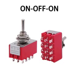 2Pcs 6mm Switches Miniature Toggle Switch Single Pole Double Throw Mini Waterproof Cap Micro Electronic Gadgets ON-OFF-ON 6A