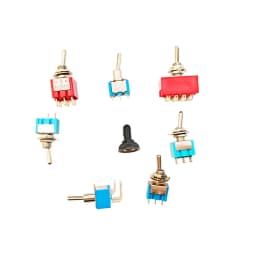 2Pcs 6mm Switches Miniature Toggle Switch Single Pole Double Throw Mini Waterproof Cap Micro Electronic Gadgets ON-OFF-ON 6A