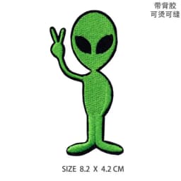 Unknown Space Alien Rocket Stranger Things UFO Iron Patch for Clothing Punk Embroidered DIY Parches Appliqu