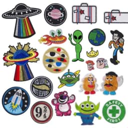 Unknown Space Alien Rocket Stranger Things UFO Iron Patch for Clothing Punk Embroidered DIY Parches Appliqu