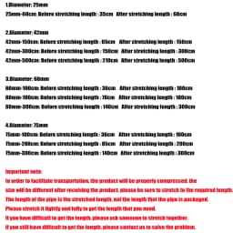 25mm 42mm 60mm 75mm Diameter 100-500cm Length Air Diesel Parking Heater Duct Pipe Tube Hose For Car Camper Caravan High Temp