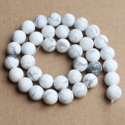 Natural Blue Howlite Turquoises Stone Round Loose Beads For Diy Bracelet Accessories Jewelry Making 15'' Strands 4/6/8/10/12mm