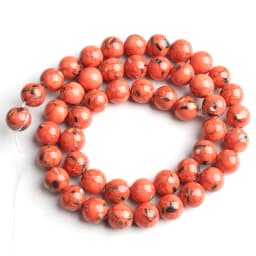Natural Blue Howlite Turquoises Stone Round Loose Beads For Diy Bracelet Accessories Jewelry Making 15'' Strands 4/6/8/10/12mm