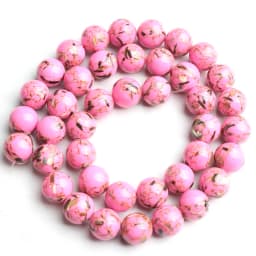 Natural Blue Howlite Turquoises Stone Round Loose Beads For Diy Bracelet Accessories Jewelry Making 15'' Strands 4/6/8/10/12mm
