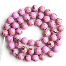 Natural Blue Howlite Turquoises Stone Round Loose Beads For Diy Bracelet Accessories Jewelry Making 15'' Strands 4/6/8/10/12mm