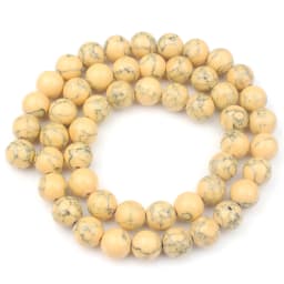 Natural Blue Howlite Turquoises Stone Round Loose Beads For Diy Bracelet Accessories Jewelry Making 15'' Strands 4/6/8/10/12mm