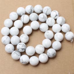 Natural Blue Howlite Turquoises Stone Round Loose Beads For Diy Bracelet Accessories Jewelry Making 15'' Strands 4/6/8/10/12mm