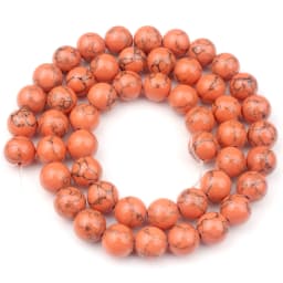 Natural Blue Howlite Turquoises Stone Round Loose Beads For Diy Bracelet Accessories Jewelry Making 15'' Strands 4/6/8/10/12mm