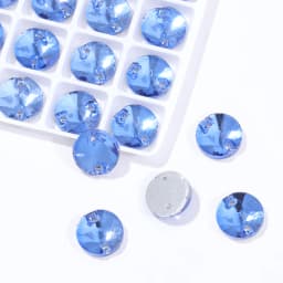 Rivoli Sew on Rhinestones Round Beads Glass Crystal AB Sewing Rhinestone Appliques DIY Sewing Crystal Rhinestones for Needlework