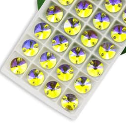 Rivoli Sew on Rhinestones Round Beads Glass Crystal AB Sewing Rhinestone Appliques DIY Sewing Crystal Rhinestones for Needlework