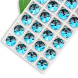 Rivoli Sew on Rhinestones Round Beads Glass Crystal AB Sewing Rhinestone Appliques DIY Sewing Crystal Rhinestones for Needlework