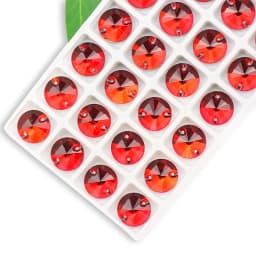 Rivoli Sew on Rhinestones Round Beads Glass Crystal AB Sewing Rhinestone Appliques DIY Sewing Crystal Rhinestones for Needlework