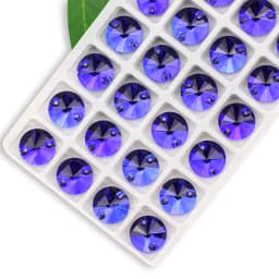 Rivoli Sew on Rhinestones Round Beads Glass Crystal AB Sewing Rhinestone Appliques DIY Sewing Crystal Rhinestones for Needlework