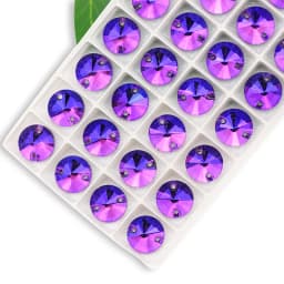 Rivoli Sew on Rhinestones Round Beads Glass Crystal AB Sewing Rhinestone Appliques DIY Sewing Crystal Rhinestones for Needlework