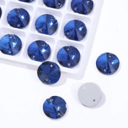 Rivoli Sew on Rhinestones Round Beads Glass Crystal AB Sewing Rhinestone Appliques DIY Sewing Crystal Rhinestones for Needlework