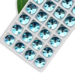 Rivoli Sew on Rhinestones Round Beads Glass Crystal AB Sewing Rhinestone Appliques DIY Sewing Crystal Rhinestones for Needlework