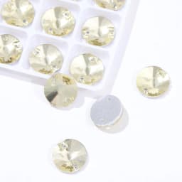 Rivoli Sew on Rhinestones Round Beads Glass Crystal AB Sewing Rhinestone Appliques DIY Sewing Crystal Rhinestones for Needlework