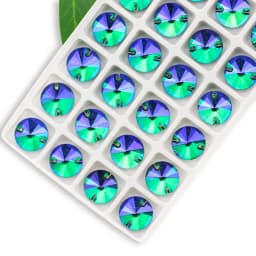 Rivoli Sew on Rhinestones Round Beads Glass Crystal AB Sewing Rhinestone Appliques DIY Sewing Crystal Rhinestones for Needlework