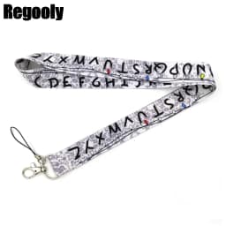 Letters Anime Lanyard Badge Holder ID Card Lanyards Mobile Phone Rope Key Lanyard Neck Straps Keychain Key Ring
