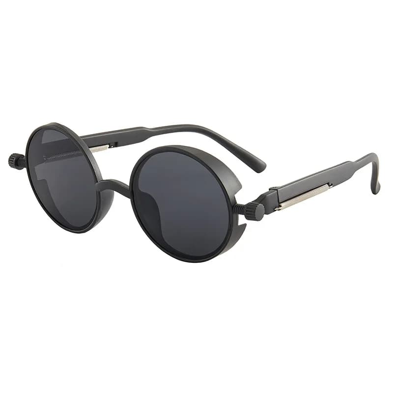 Classic Gothic Steampunk Sunglasses Luxury Brand Designer High Quality Men Women Retro Round Pc Frame Sunglasses For female male