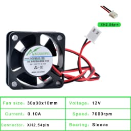 ACP3010 3cm 30mm Fan 30x30x10mm DC5V 12V 24V 2 Wires 2pin Miniature and Ultra-thin Cooling Fan for USB Router 3D Printer