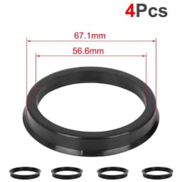 4Pcs/Set Automotive Car Plastic Wheel Hub Centric Rings Center Hubrings Bore 73.1-57.1 66.6-57.1