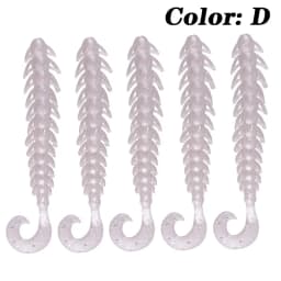 10Pcs Shrimp Smell Worm Fishing Lure Larva Silicone Artificial Soft Baits 6.5cm 5cm Bass Pike Jigging Wobbler Pesca Swimbaits