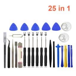Professional 26 in 1 Cell Phone Repair Tool Kits Screwdrivers with Screen Opening Pry Bar Suction Cup for iPhone Samsung Xiaomi